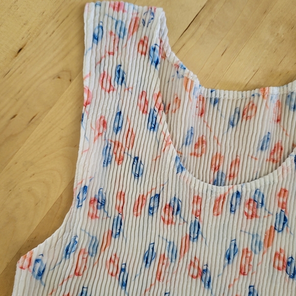 Vintage Floral Plisee Blouse - Picture 6 of 11